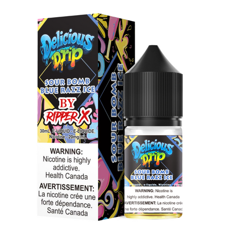 Delicious Drips Sour Bomb Blue Razz Ice Salt